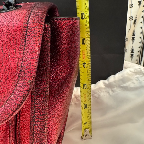 Coach Red metallic Leather Women's Bag - Picture 16 of 16